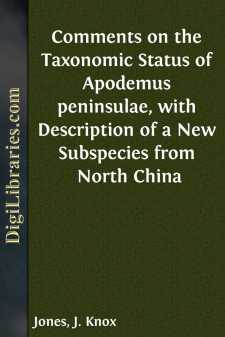 Comments on the Taxonomic Status of Apodemus peninsulae, with...