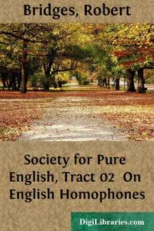 Society for Pure English, Tract 02 
On English Homophones