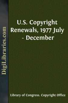 U.S. Copyright Renewals, 1977 July - December