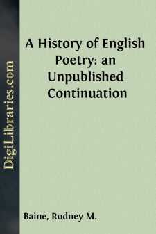 A History of English Poetry: an Unpublished Continuation