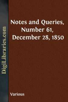 Notes and Queries, Number 61, December 28, 1850