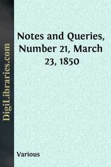 Notes and Queries, Number 21, March 23, 1850