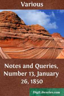 Notes and Queries, Number 13, January 26, 1850