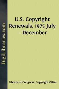 U.S. Copyright Renewals, 1975 July - December