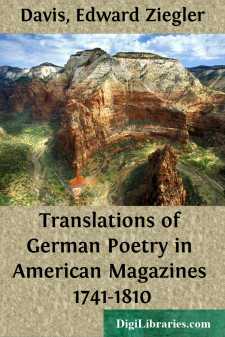 Translations of German Poetry in American Magazines 1741-1810