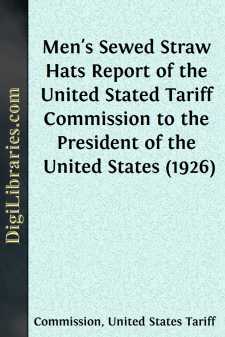 Men's Sewed Straw Hats
Report of the United Stated Tariff...