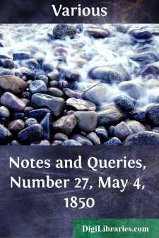 Notes and Queries, Number 27, May 4, 1850