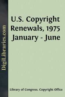 U.S. Copyright Renewals, 1975 January - June