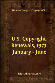 U.S. Copyright Renewals, 1973 January - June