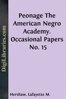 Peonage
The American Negro Academy. Occasional Papers No. 15