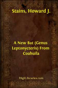 A New Bat (Genus Leptonycteris) From Coahuila