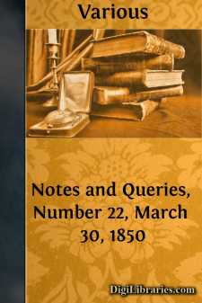 Notes and Queries, Number 22, March 30, 1850