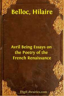 Avril
Being Essays on the Poetry of the French Renaissance