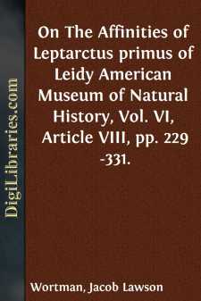 On The Affinities of Leptarctus primus of Leidy
American Museum...
