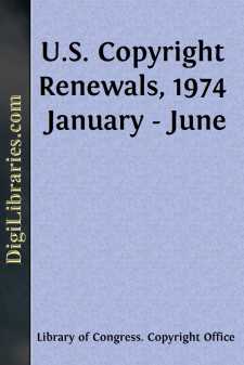 U.S. Copyright Renewals, 1974 January - June