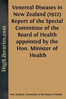 Venereal Diseases in New Zealand (1922)
Report of the Special...