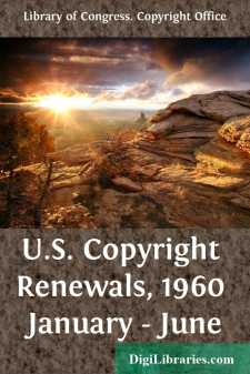 U.S. Copyright Renewals, 1960 January - June