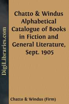 Chatto & Windus Alphabetical Catalogue of Books in Fiction and...