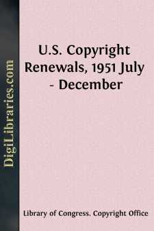 U.S. Copyright Renewals, 1951 July - December