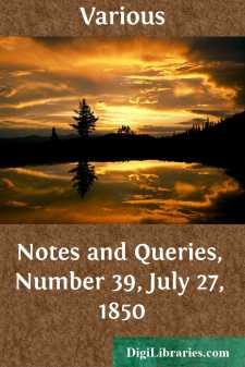 Notes and Queries, Number 39, July 27, 1850
