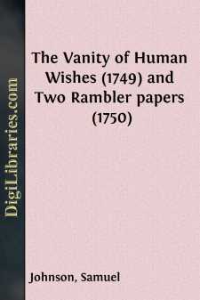 The Vanity of Human Wishes (1749) and Two Rambler papers (1750)