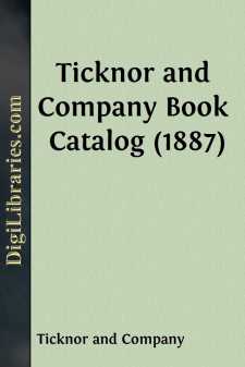 Ticknor and Company Book Catalog (1887)