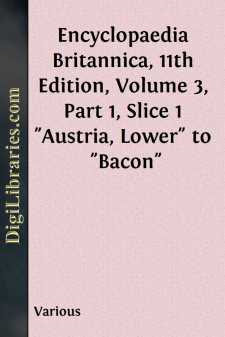 Encyclopaedia Britannica, 11th Edition, Volume 3, Part 1, Slice 1...